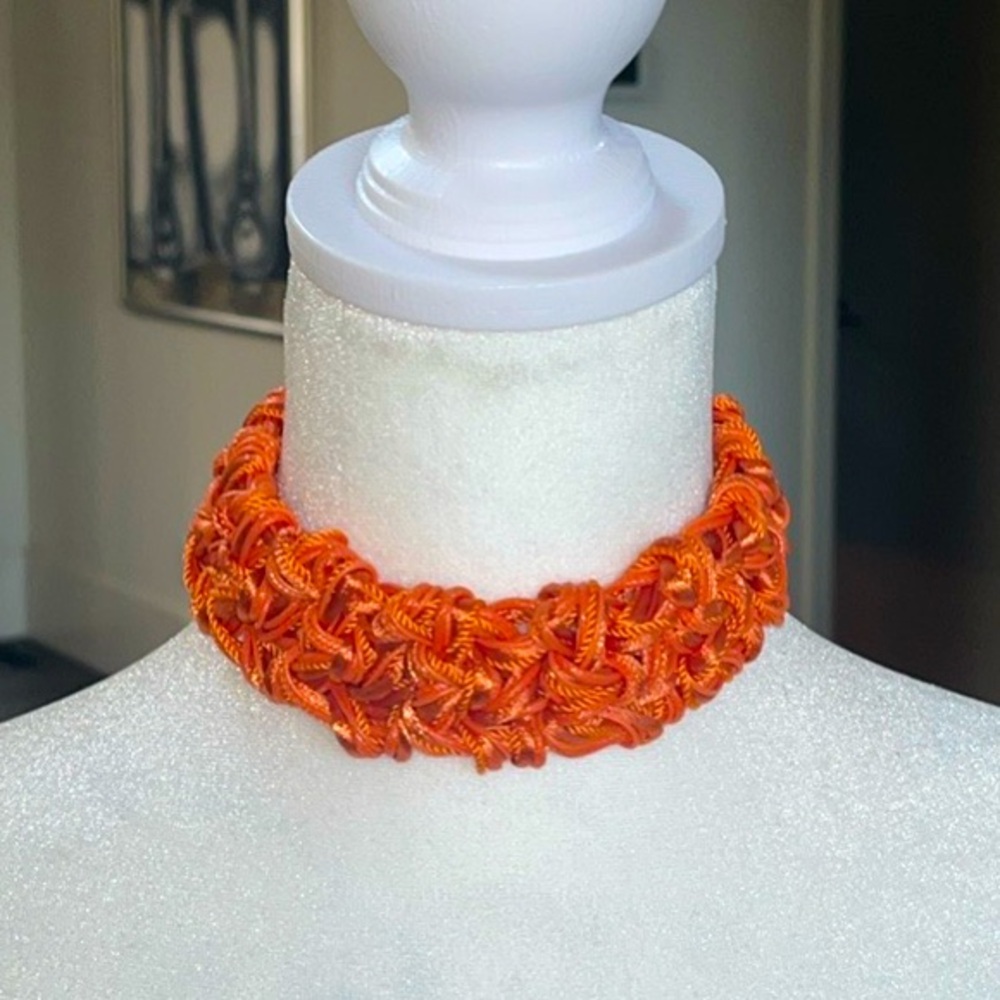 Braided choker necklace